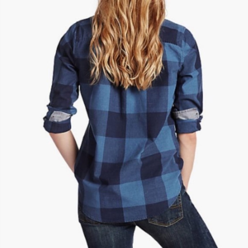 Skylight Plaid Button Down Top - image 2